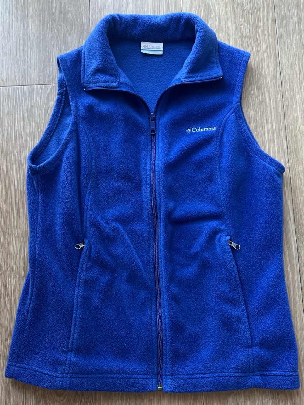 Columbia blue fleece vest size M